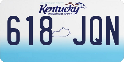 KY license plate 618JQN