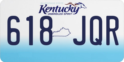 KY license plate 618JQR
