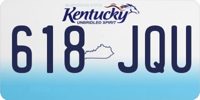 KY license plate 618JQU