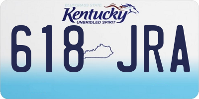 KY license plate 618JRA