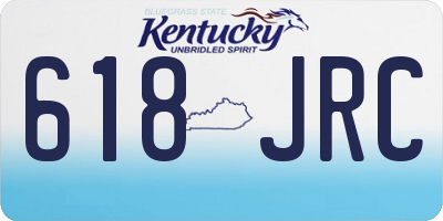 KY license plate 618JRC