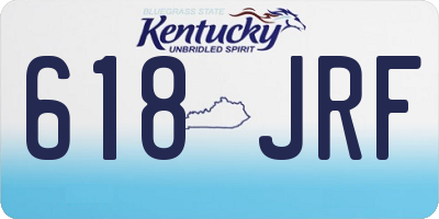 KY license plate 618JRF