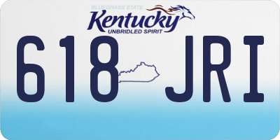 KY license plate 618JRI
