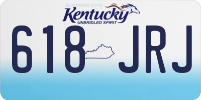 KY license plate 618JRJ