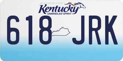 KY license plate 618JRK