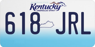 KY license plate 618JRL