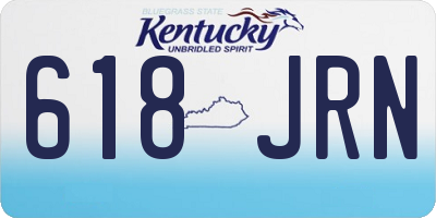 KY license plate 618JRN