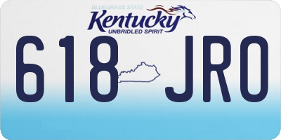 KY license plate 618JRO
