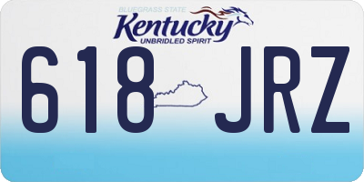 KY license plate 618JRZ