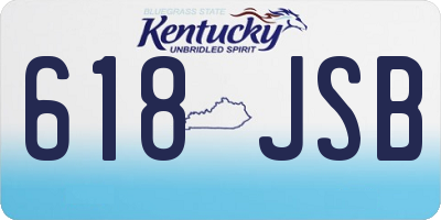 KY license plate 618JSB