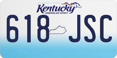 KY license plate 618JSC