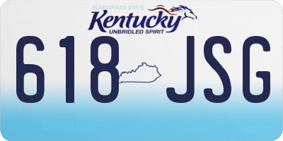 KY license plate 618JSG