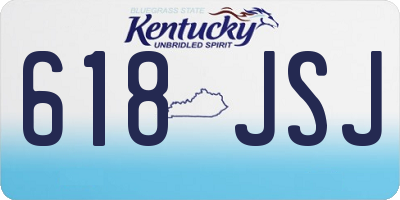 KY license plate 618JSJ
