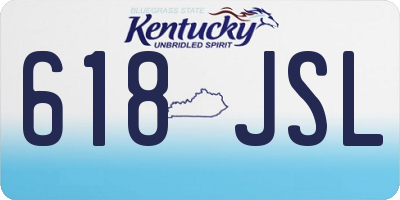KY license plate 618JSL