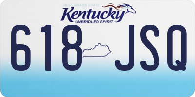 KY license plate 618JSQ