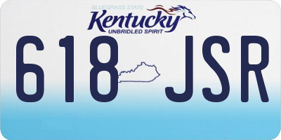 KY license plate 618JSR