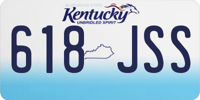 KY license plate 618JSS
