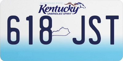KY license plate 618JST