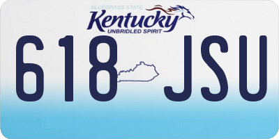 KY license plate 618JSU