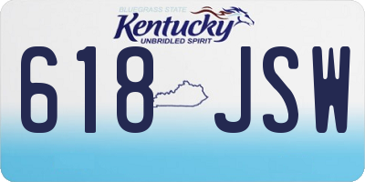 KY license plate 618JSW