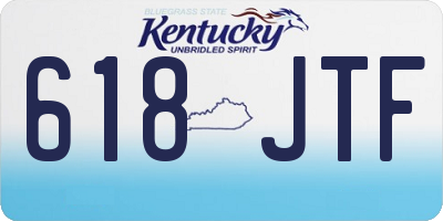 KY license plate 618JTF