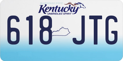 KY license plate 618JTG