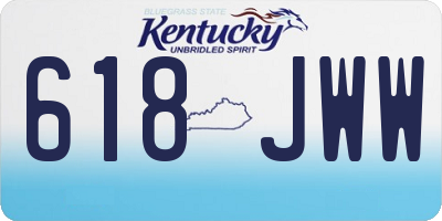 KY license plate 618JWW