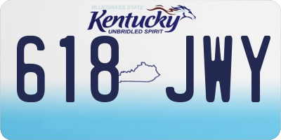 KY license plate 618JWY