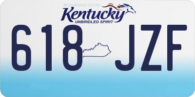 KY license plate 618JZF