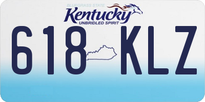 KY license plate 618KLZ