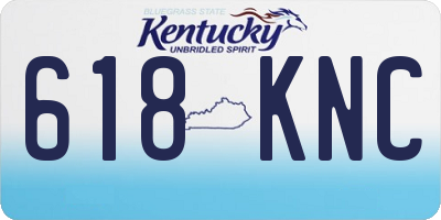 KY license plate 618KNC