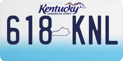 KY license plate 618KNL