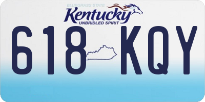 KY license plate 618KQY
