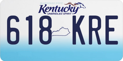 KY license plate 618KRE