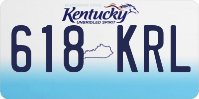KY license plate 618KRL