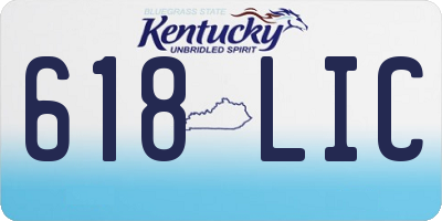 KY license plate 618LIC
