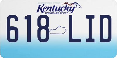 KY license plate 618LID