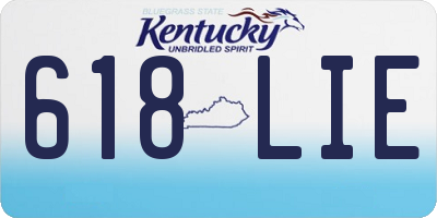 KY license plate 618LIE