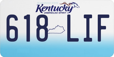 KY license plate 618LIF