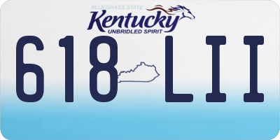 KY license plate 618LII