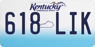 KY license plate 618LIK