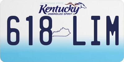 KY license plate 618LIM