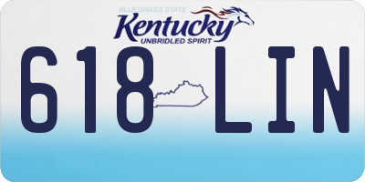 KY license plate 618LIN