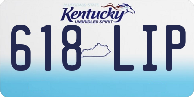 KY license plate 618LIP