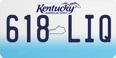 KY license plate 618LIQ