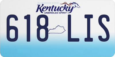 KY license plate 618LIS