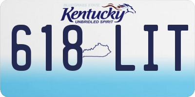 KY license plate 618LIT