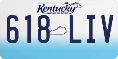 KY license plate 618LIV