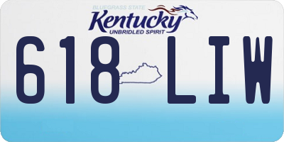 KY license plate 618LIW