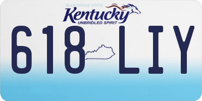 KY license plate 618LIY